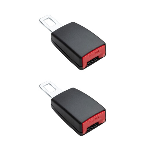 2PCS Universal Car Seat Belt Extender Buttons Black