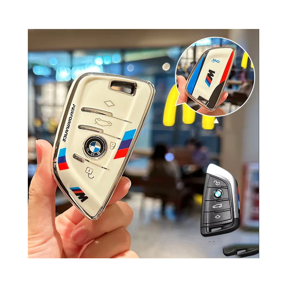 (H-) For Bmw 1 2 3 5 7 Series X1 F48 X3 G20 X4 X5 G05 X6 F16 M40i M440i G02 G31 G23 F34 F15 F40 Ix3 Plastics Key Case Car Key Cover White 6910045631296