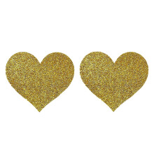 (Dark gold) Glitters Pasties Nipple Covers,multi Design Nipple Stickers Disposable,waterproof, 10 Pairs