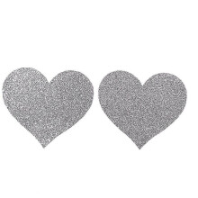(silvery) Glitters Pasties Nipple Covers,multi Design Nipple Stickers Disposable,waterproof, 10 Pairs