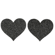 (Black) Glitters Pasties Nipple Covers,multi Design Nipple Stickers Disposable,waterproof, 10 Pairs