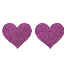 (purple) Glitters Pasties Nipple Covers,multi Design Nipple Stickers Disposable,waterproof, 10 Pairs
