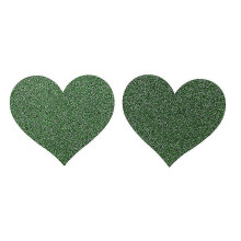 (Dark green) Glitters Pasties Nipple Covers,multi Design Nipple Stickers Disposable,waterproof, 10 Pairs