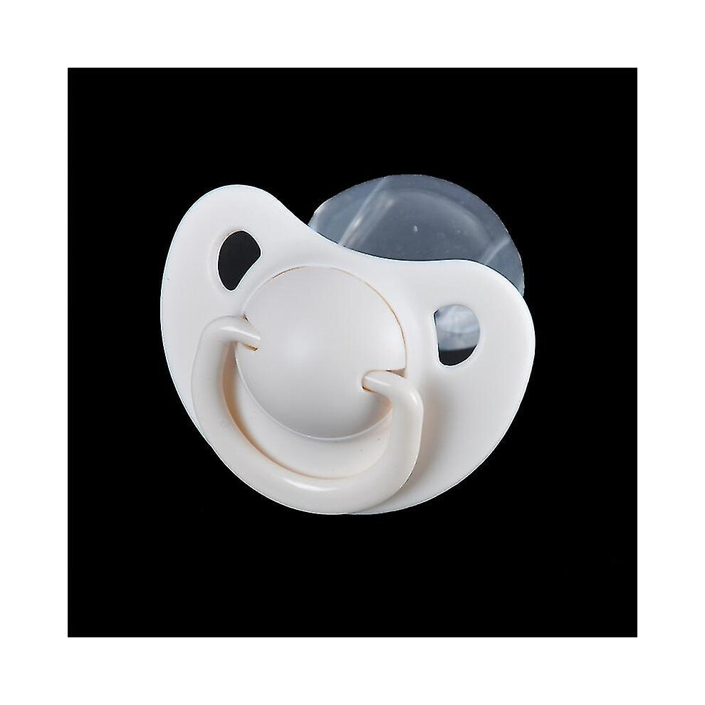 (Beige) Big Adult Nibbler Pacifier Feeding Nipples Adult Sized Design With Back Cover_x005f_x000d_ Beige
