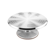 6-piece Cake Decorating Table Aluminum Alloy Turntable With Base Rotating Baking Operating Table