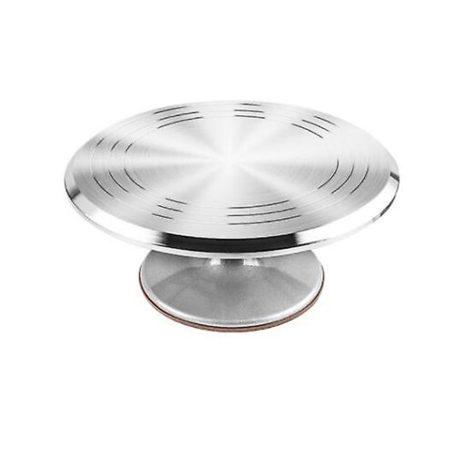 6-piece Cake Decorating Table Aluminum Alloy Turntable With Base Rotating Baking Operating Table