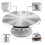 6-piece Cake Decorating Table Aluminum Alloy Turntable With Base Rotating Baking Operating Table 3