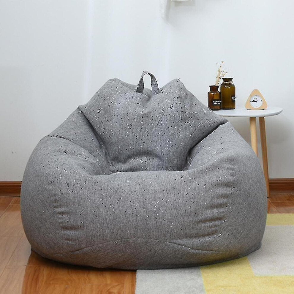(Gray, 100 * 120cm) Brand New Extra Large Bean Bag Chairs Couch Sofa Cover Indoor Lazy Lounger For Adults Kids Hotsale!-yzy