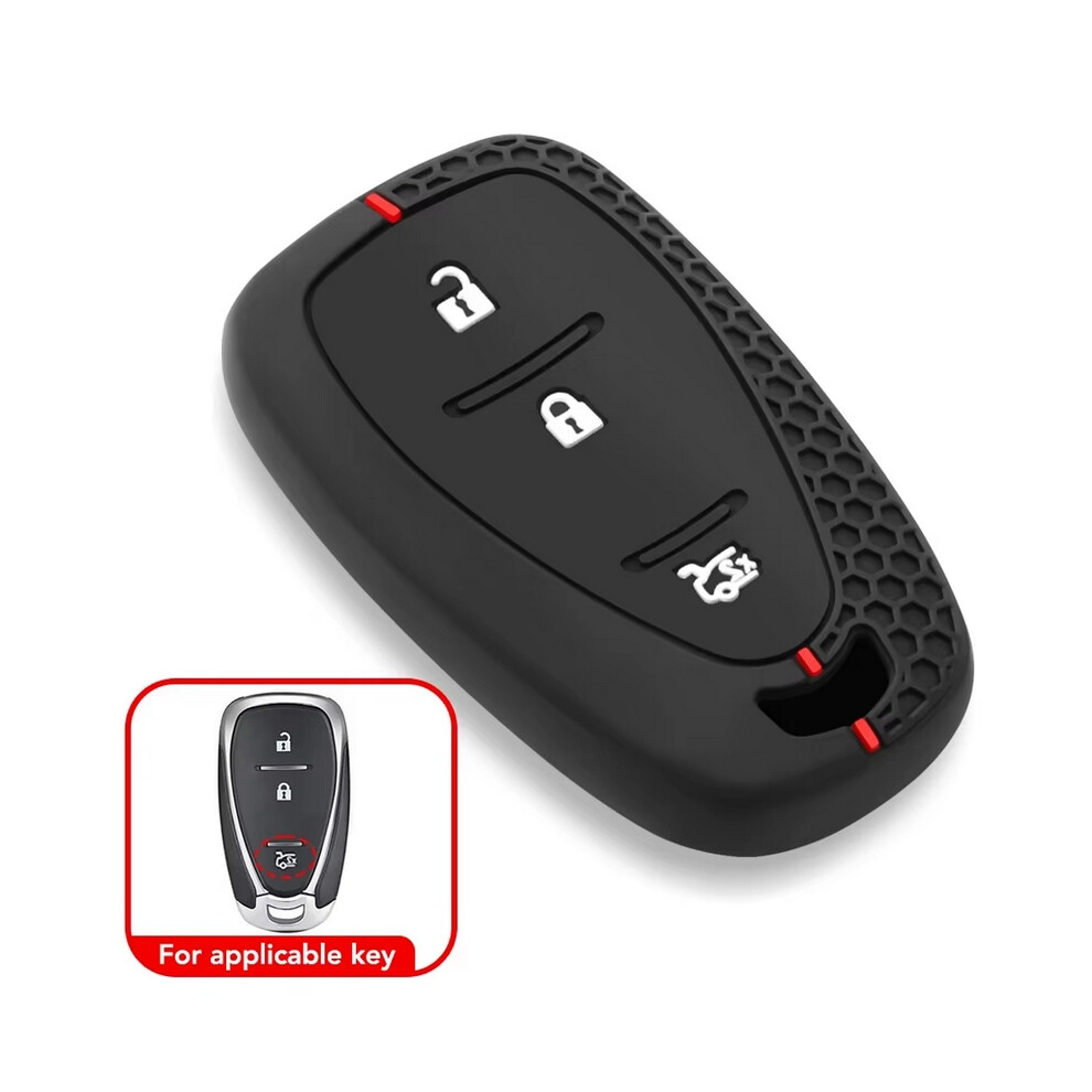(B Style) Silicone Car Key Cover For Chevrolet Malibu Blazer Traverse Cruze Spark Sonic Camaro Volt Bolt Trax Seeker Onix Equino Orlando 6929345164335