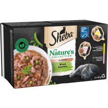 SHEBA Natures Collection Cat Trays Mixed Selection in Gravy 85 g, 8 Count (Pack of 4)