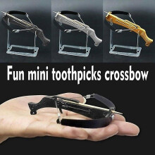 2 Pairs Toothpick Mini Crossbow Bow Cross Arrow Bow Toy