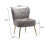 Living And Home Modern Armless Wingback Accent Chair with Gold Legs 6
