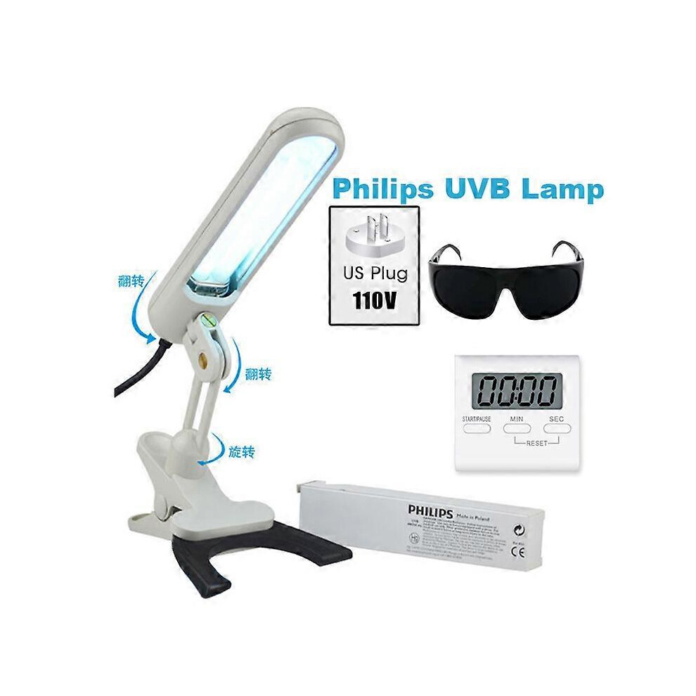 Light (110V Us Plug) Uvb Phototherapy Narrow 311Nm Uv Phototherapy Lamp Uvb Therapy Psoriasis For Vitiligo