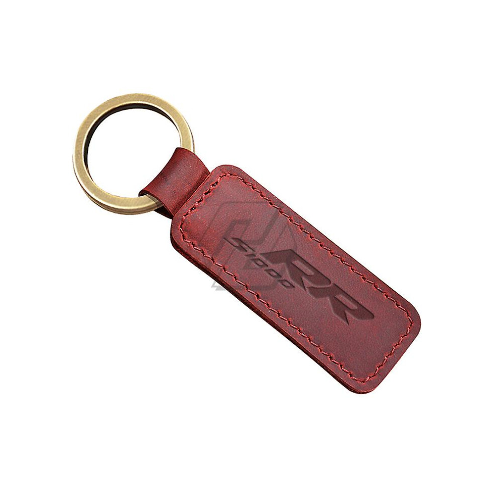 (Red) Motorcycle Keychain Cowhide Key Ring Fits For Bmw Motorrad S1000rr S1000 Rr Red 8994439756725