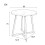 Dining Table Set with 4 Chairs, White MDF Table Top, Dark Grey Chairs 2
