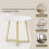 Dining Table Set with 4 Chairs, White MDF Table Top, Dark Grey Chairs 8