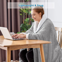 (Super King Sherpa Blankets, Silver -Sherpa Blanket) Sherpa Fleece Blankets Reversible Plush Throw Soft Warm Luxurious Double Layer Sofa Bed Blanket