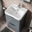 NES Home Merton 500mm Floorstanding Basin Vanity Unit Grey Material MDF 4