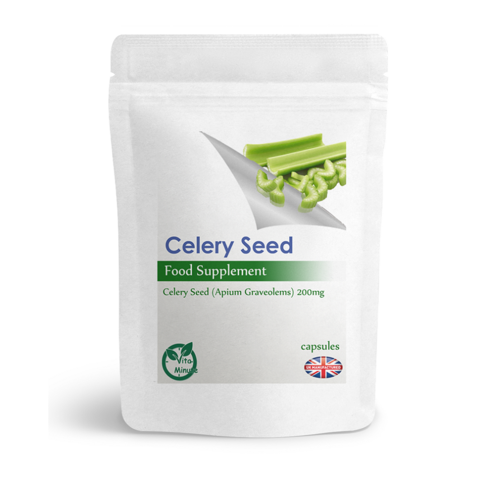 Vitaminute Celery Seed 200Mg - 180 Capsules, Natural Anti-Inflammatory & Diuretic