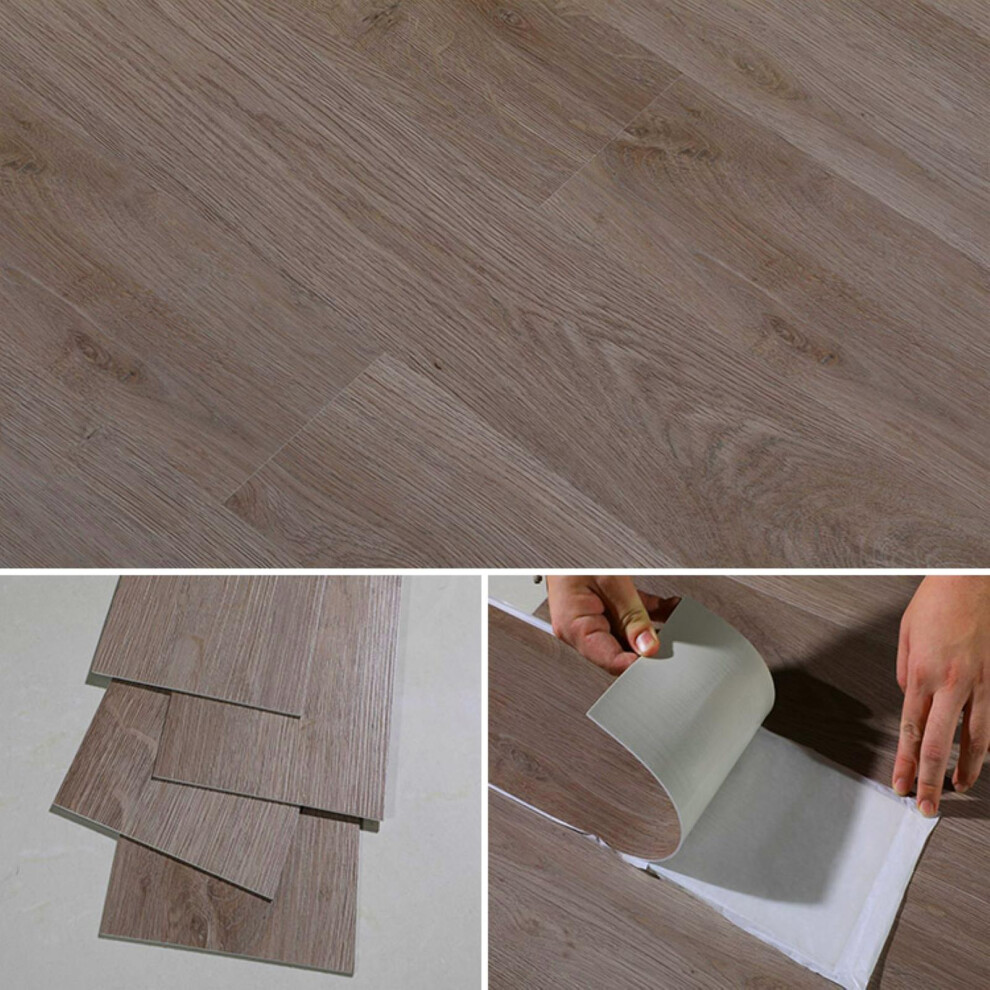 (M03 Grey Oak) 5m² Self Adhesive Wood Effect PVC Floor Tiles