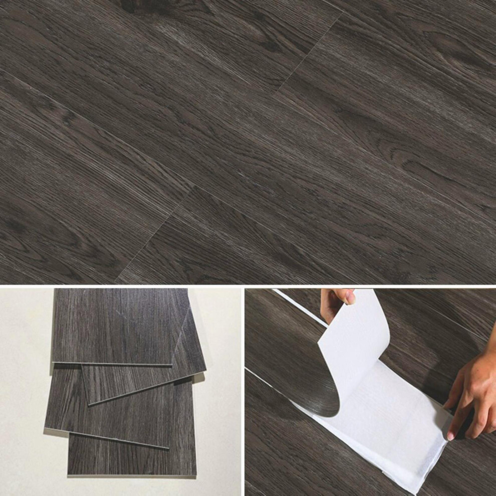 (M10 Dark Oak) 5m² Self Adhesive Wood Effect PVC Floor Tiles
