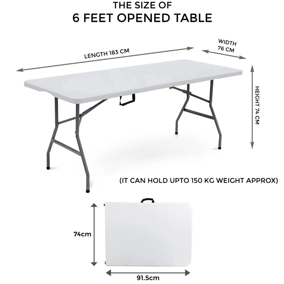 (6FT Folding Table) Hampton&Stewart 4,5 & 6ft Folding Trestle Table