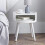 Spot On Dealz Modern White Side Table Round MDF Top and Pine Wood Legs 1