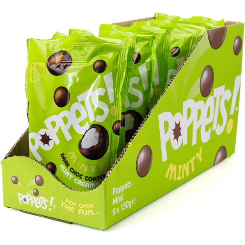 POPPETS MINT POUCH 130G (Pack of 9) 2