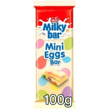 Milkybar Mini Eggs Easter White Chocolate Sharing Bar 100g Pack Of 12