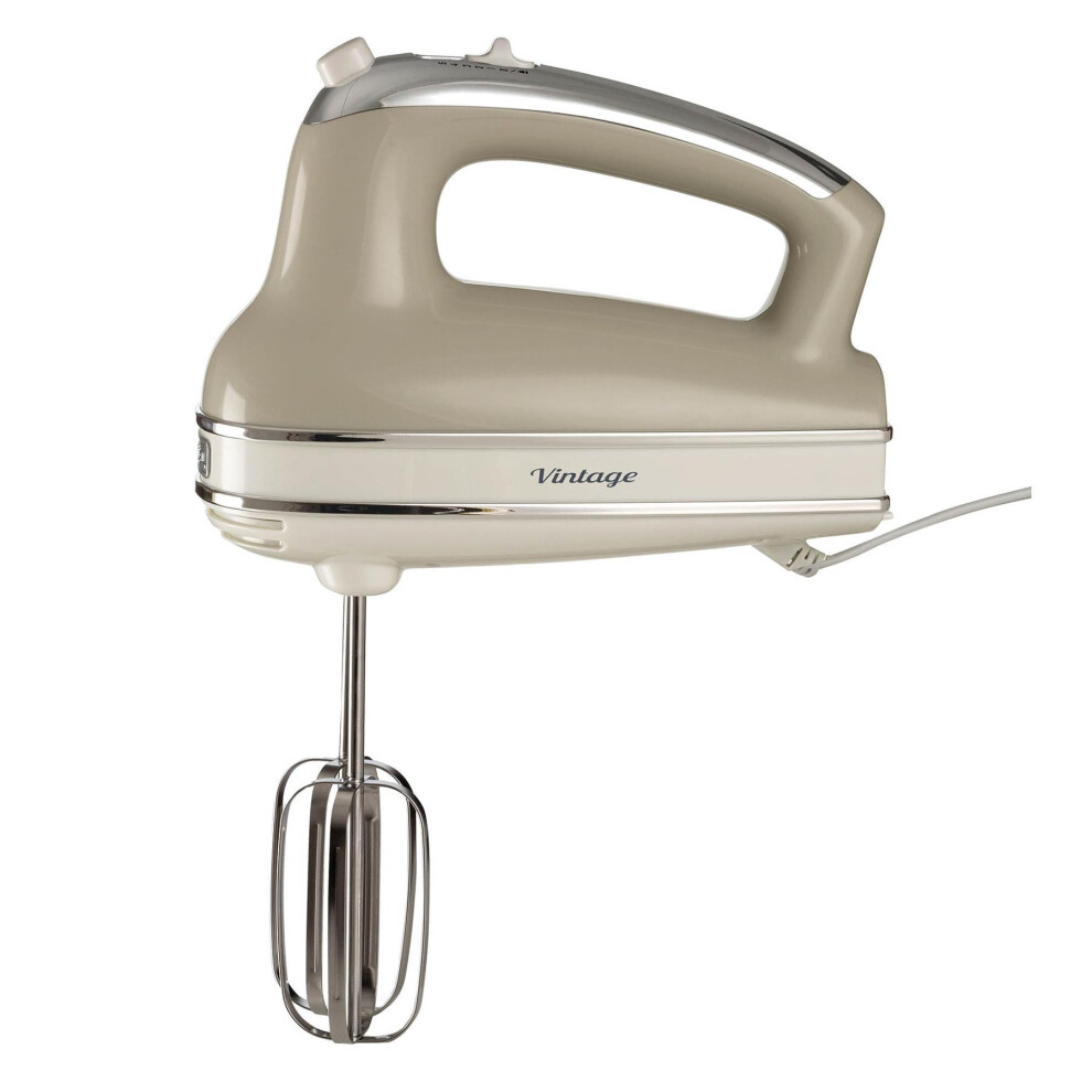 Hand Mixer Electric Whisk, Ariete 548/03 Retro Style, Cream