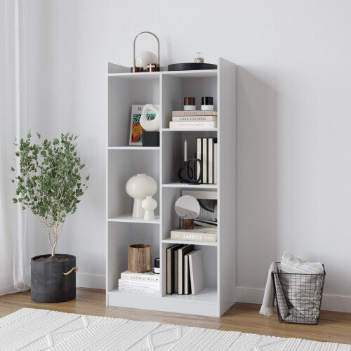 URBN Living (White, Tall) Wooden Bookcases | Tall or Wide Storage Rack Units 2