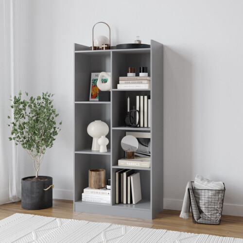 URBN Living (Grey, Tall) Wooden Bookcases | Tall or Wide Storage Rack Units 2