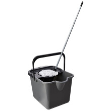 2 x Metallic 12L Mop & Bucket Set For Cleaning Hard Floors