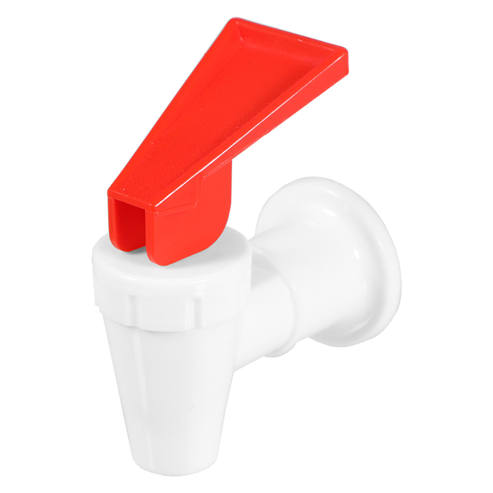 Spares2go Universal Water Dispenser Tap Spigot Cooler Bottle Lever Faucet Spout (Red / Hot, 15Mm Internal Thread)
