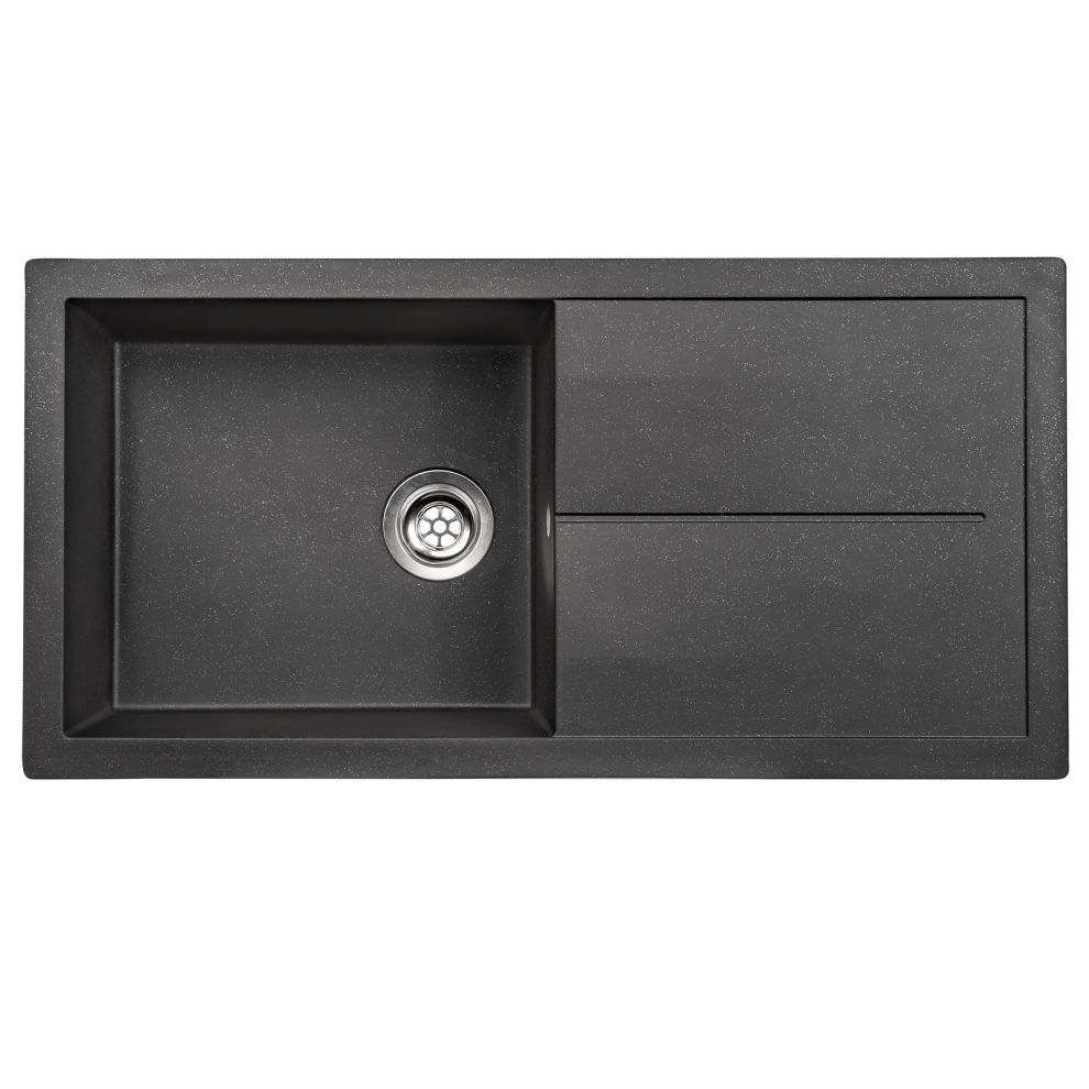 SIA DIAM10XLBL 1.0 XL Bowl Black Composite Reversible Inset Sink
