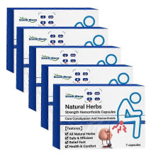 (5Boxes) Natural Herbal Hemorrhoid Capsules Eliminate Hemorrhoid No Side Effects Capsules For Internal & External Hemorrhoi