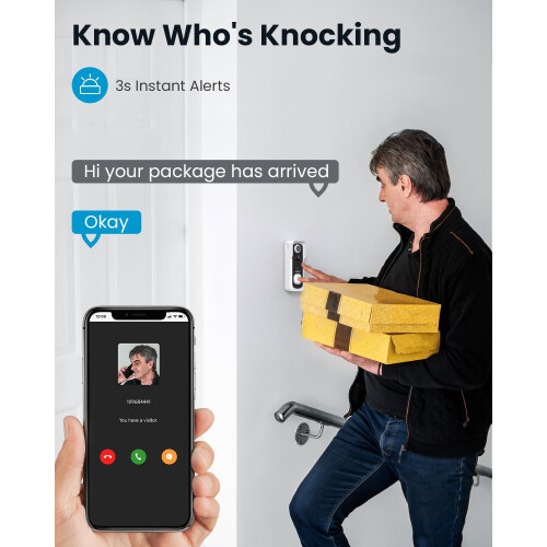 ieGeek Video Doorbell Wireless with Chime 2
