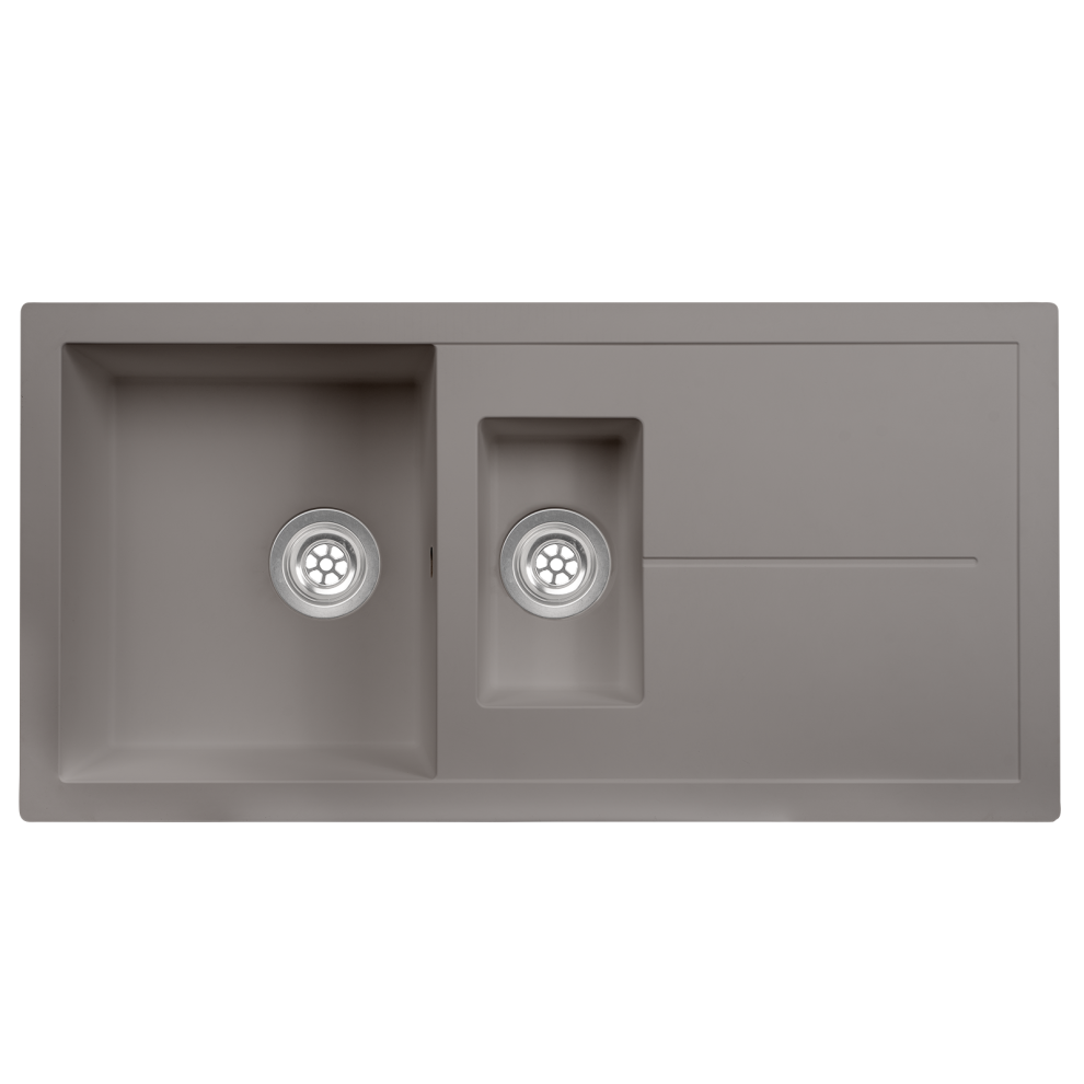 SIA DIAM15GR 1.5 Bowl Grey Composite Reversible Inset Sink