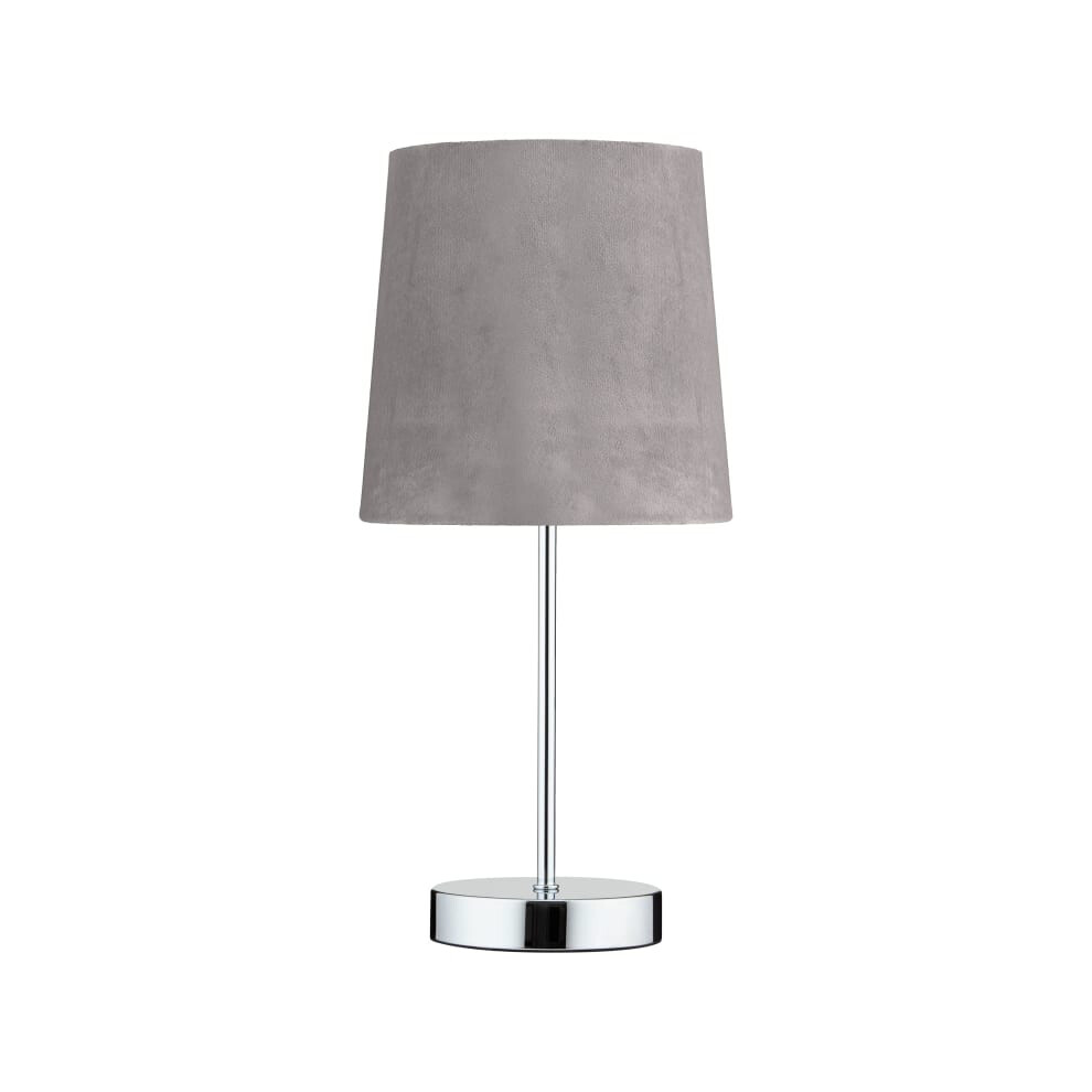 Precise finish Velvet Effect Shade Stick Lamp for living rooms - Grey-image-OPC-PFWVC2G-NEW