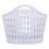 Alpina (White) Folding Laundry Basket Plastic Space Saving Clothes Washing Hamper 25L 1