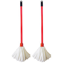 2 x Strip Floor Mop Super Absorbent With Flock Head & Handle