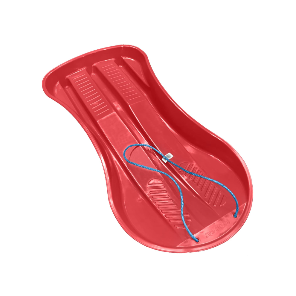 Snow Sledge- Toboggan Sled With Rope- Red