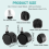 Set of 4 Screw In Caster Wheels - 2 With Lock Function 7