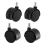 Set of 4 Screw In Caster Wheels - 2 With Lock Function 1