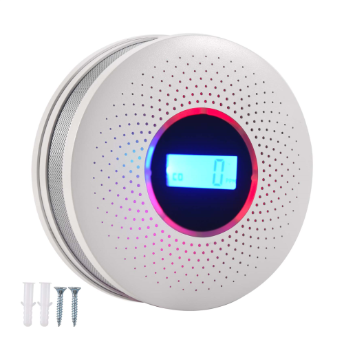 Koolmonoxide- en rookmelder, op batterij, CO-alarm 2