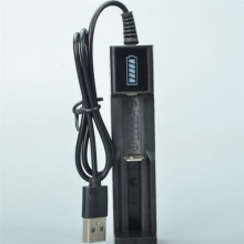 Battery Charger USB 1 Slot Universal Quick Charging for 18650 26650