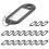 20 Pcs Key ID Label Tags Split Ring Keyring Keychain Black 3