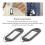 20 Pcs Key ID Label Tags Split Ring Keyring Keychain Black 5