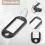 20 Pcs Key ID Label Tags Split Ring Keyring Keychain Black 6