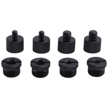 8Pcs Mic Stand Thread Adapter Set,5/8 Female to 3/8 Male Thread